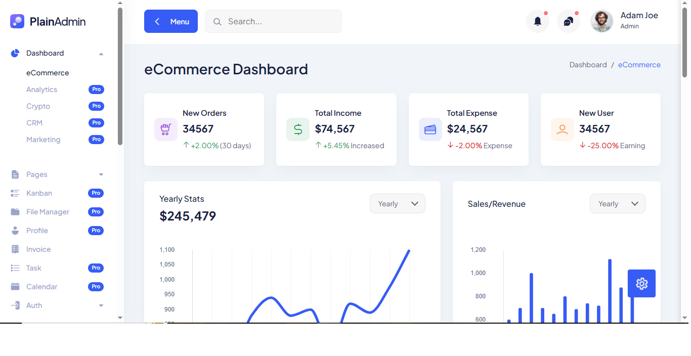 Admin Dashboard View 6
